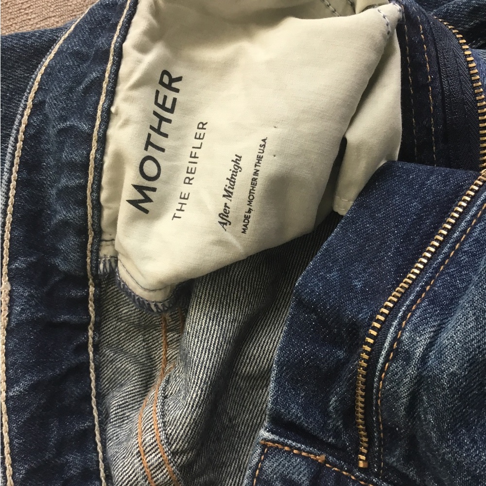 MOTHER Men’s Dark Blue Slim Denim Jeans